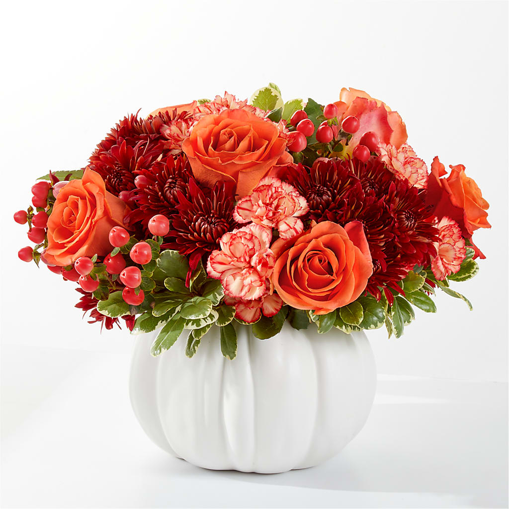 Autumn Air Pumpkin Bouquet – Gibney-sims Flowers, Hannibal MO