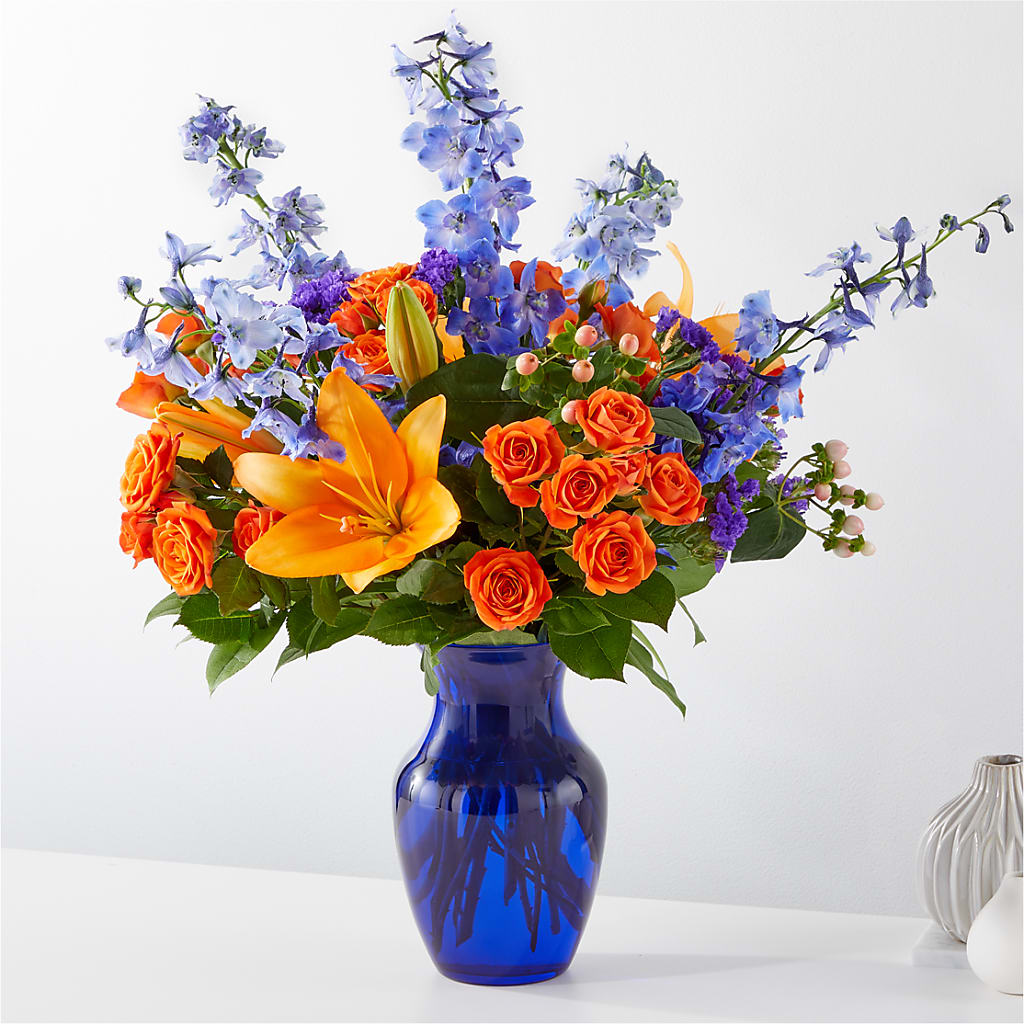 Radiant Citrus Bouquet – Gibney-sims Flowers, Hannibal MO