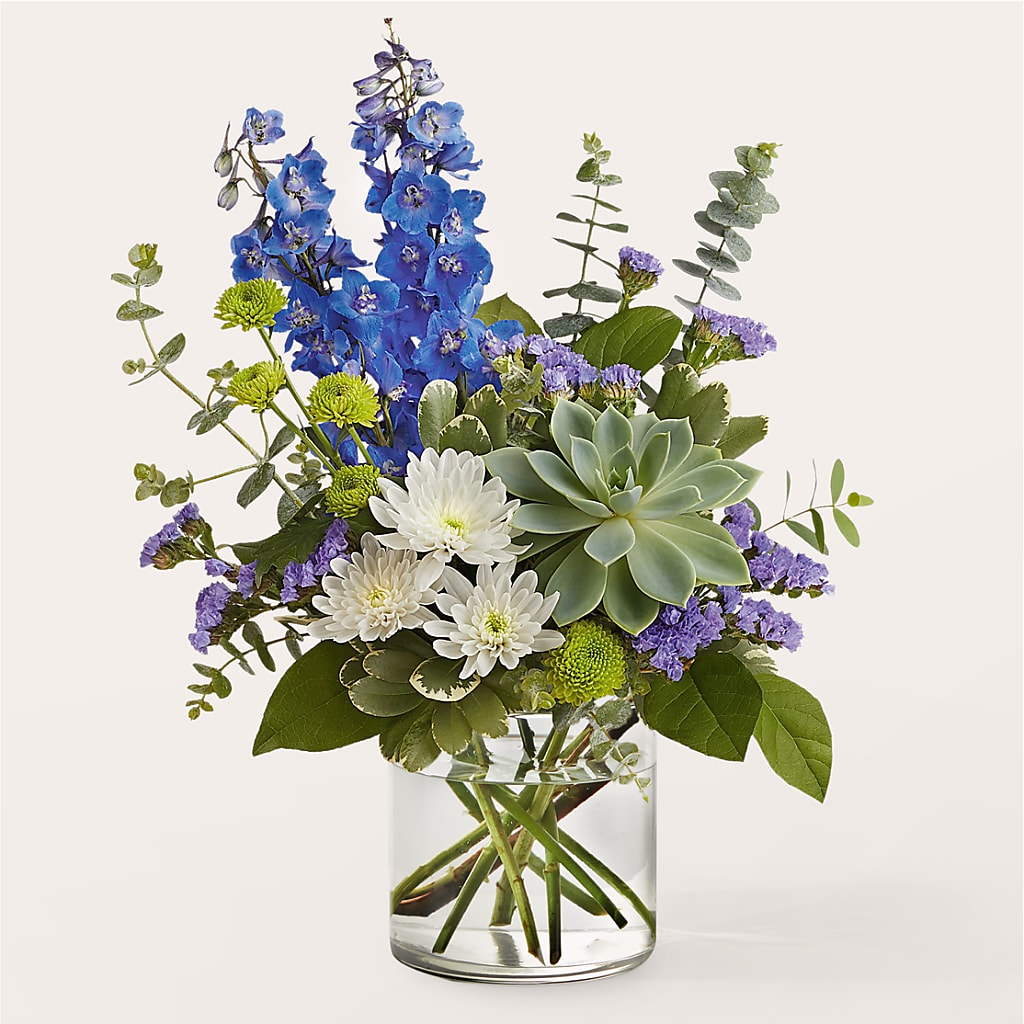 Cerulean Waves Bouquet – Gibney-sims Flowers, Hannibal MO