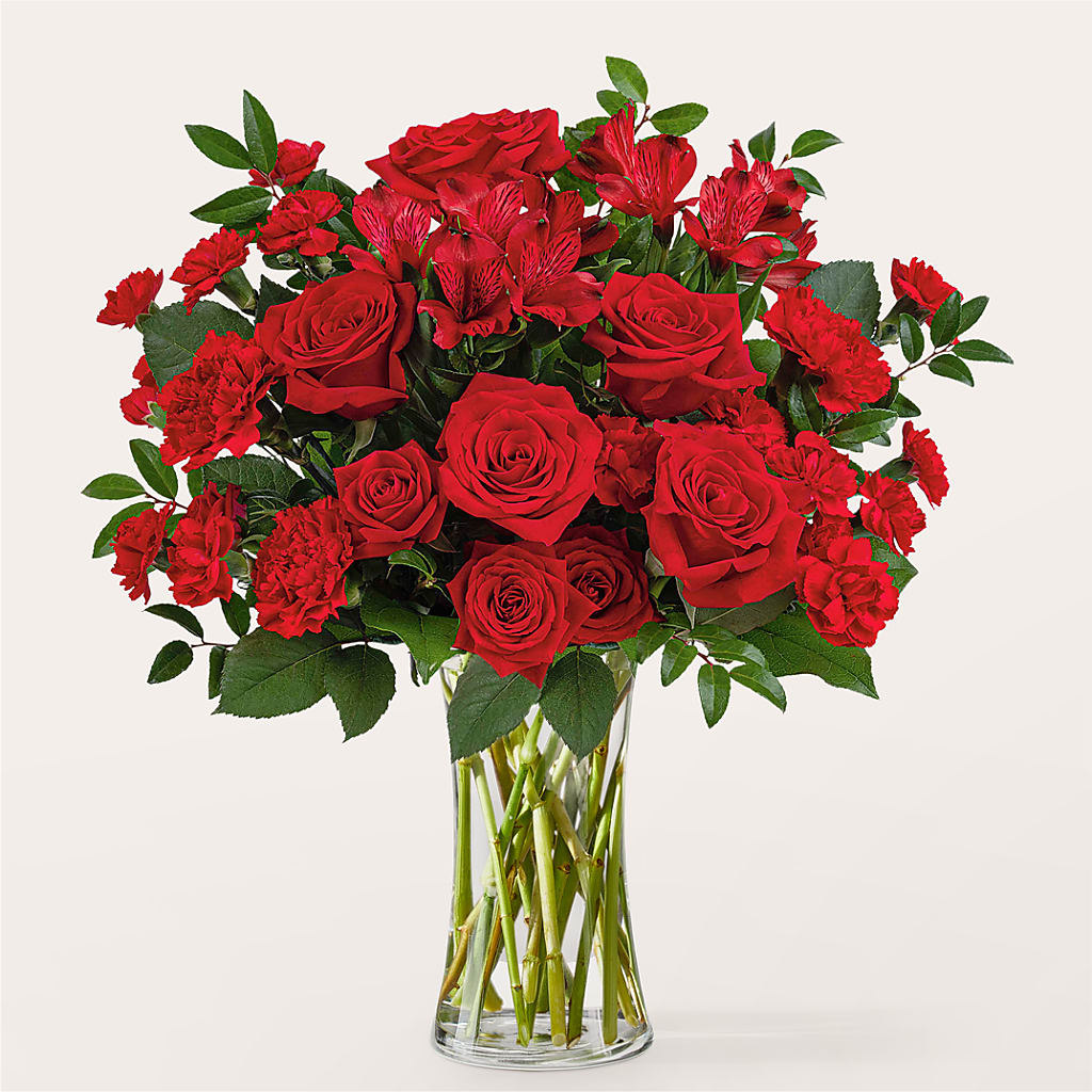 Brilliant Ruby Bouquet – Gibney-sims Flowers, Hannibal MO