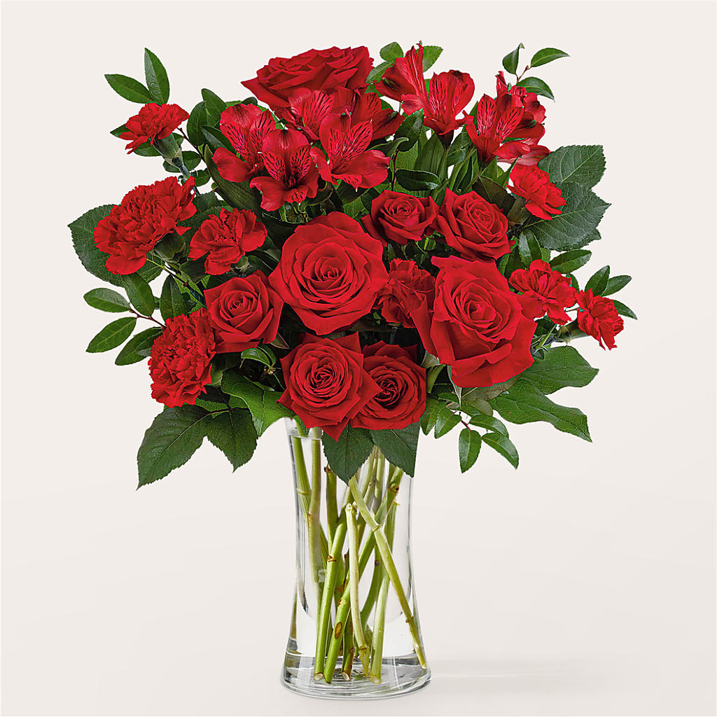 Brilliant Ruby Bouquet – Gibney-sims Flowers, Hannibal MO
