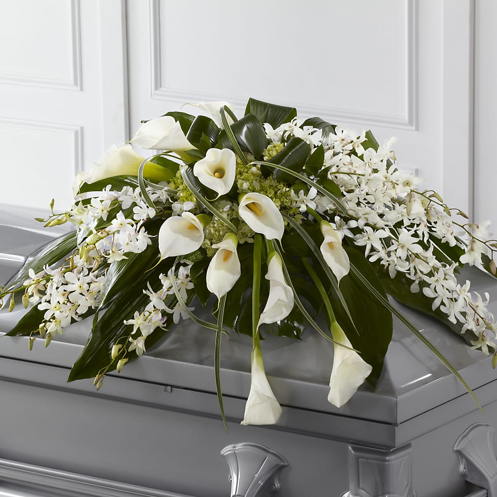 Angel Wings Casket Spray – Gibney-sims Flowers, Hannibal MO