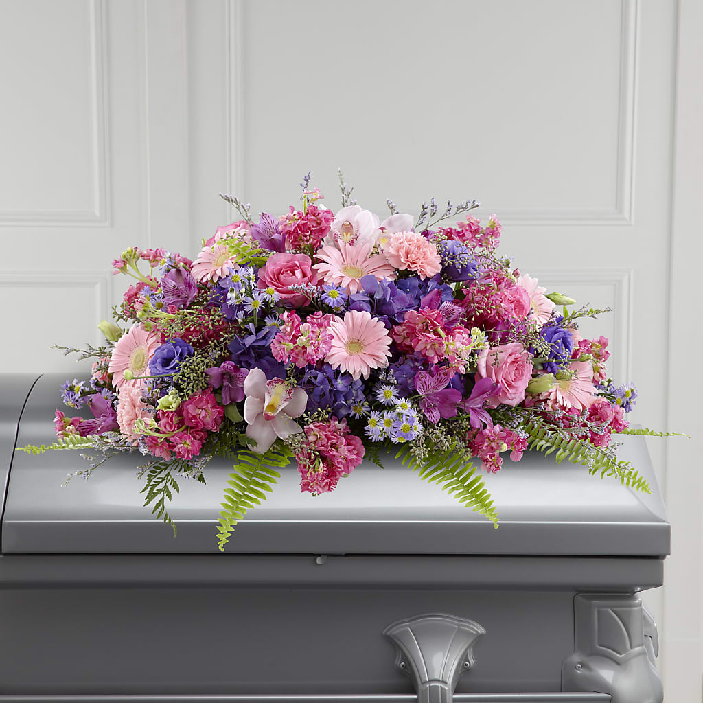 Glorious Garden Casket Spray – Gibney-sims Flowers, Hannibal MO