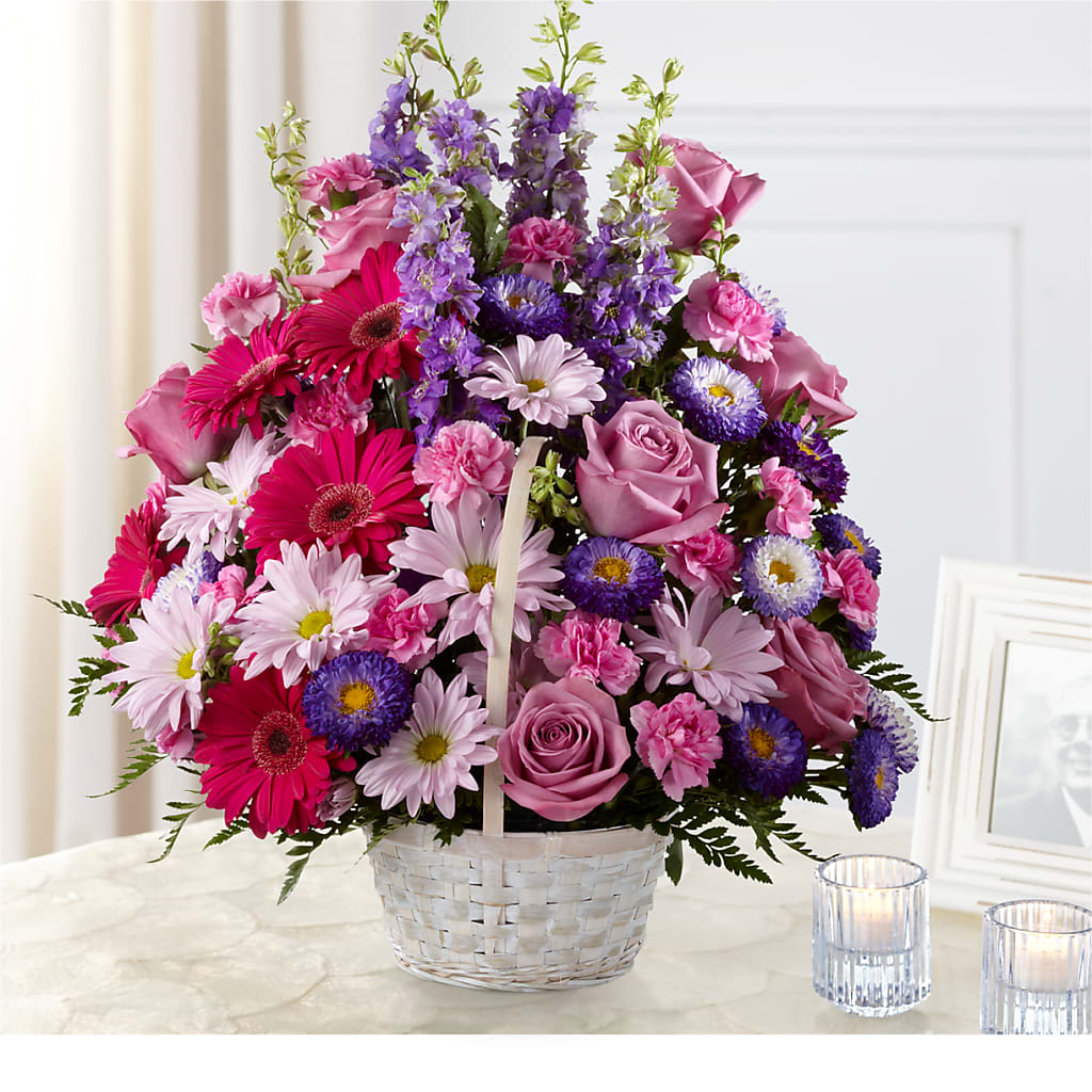 Pastel Peace Basket – Gibney-sims Flowers, Hannibal MO