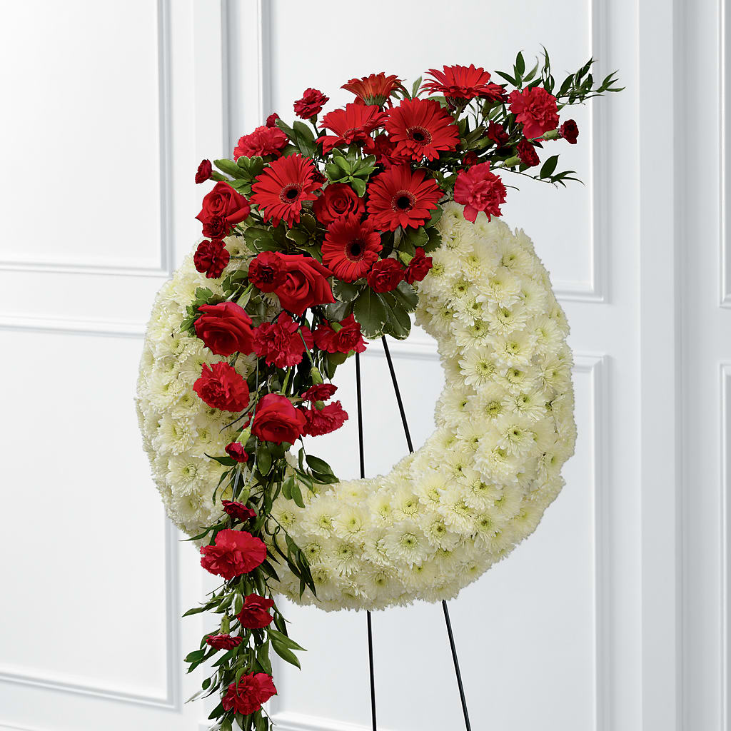 Graceful Tribute Wreath – Gibney-sims Flowers, Hannibal MO