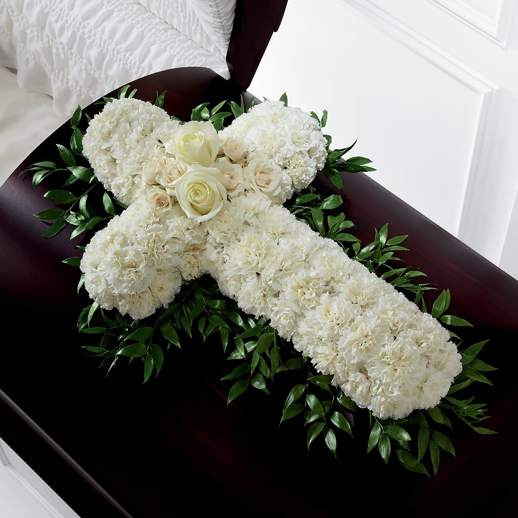 Peaceful Memories Casket Spray (Standard) – Gibney-sims Flowers, Hannibal MO