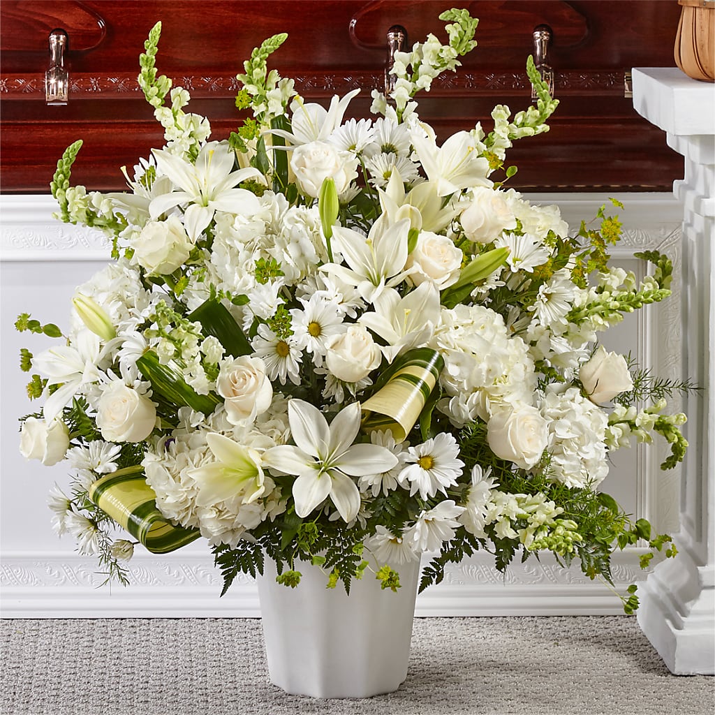 Thoughts of Tranquility Floor Basket – Gibney-sims Flowers, Hannibal MO