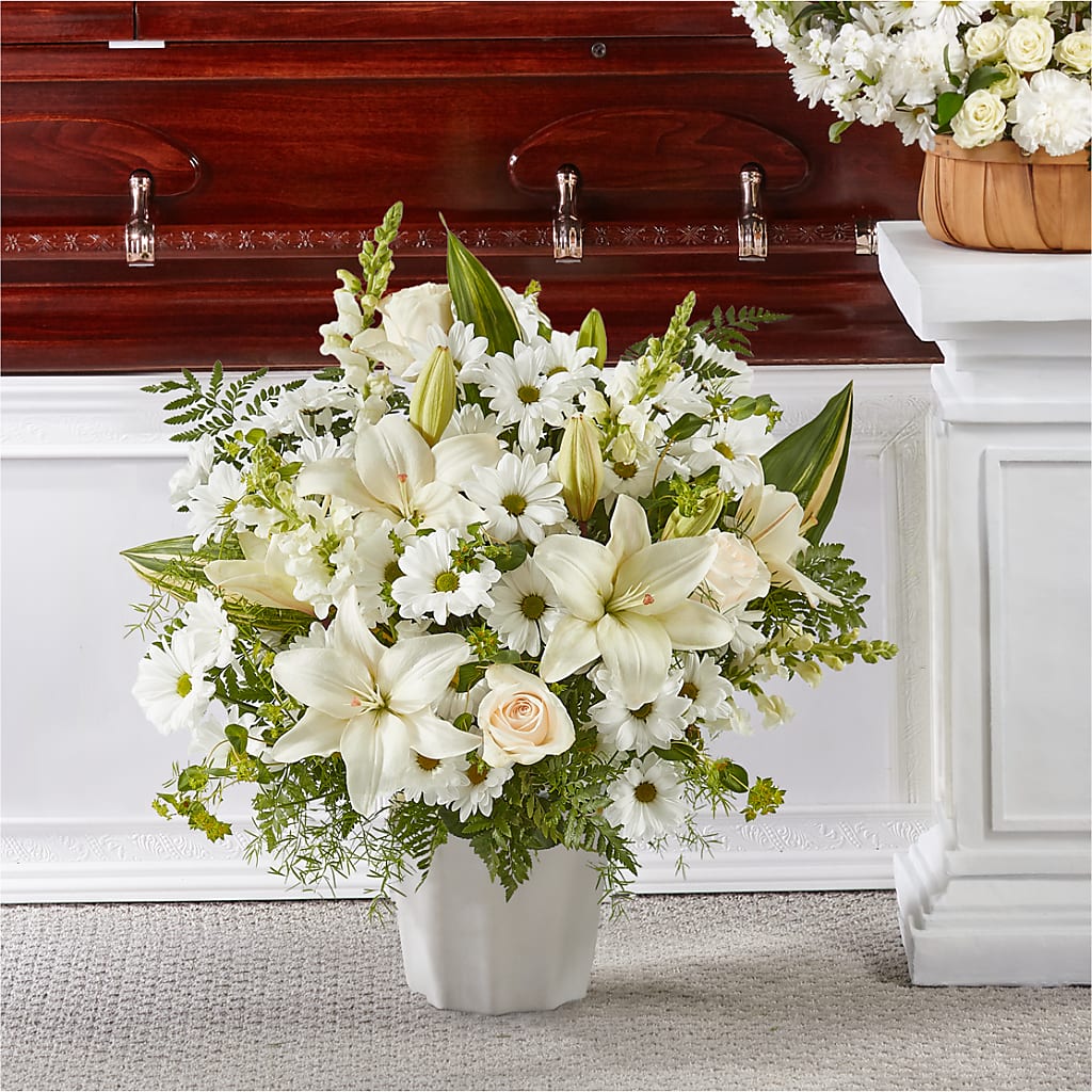 Thoughts of Tranquility Floor Basket – Gibney-sims Flowers, Hannibal MO