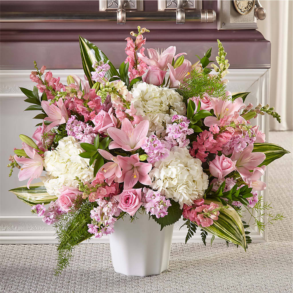 Simply Serene Floor Basket – Gibney-sims Flowers, Hannibal MO