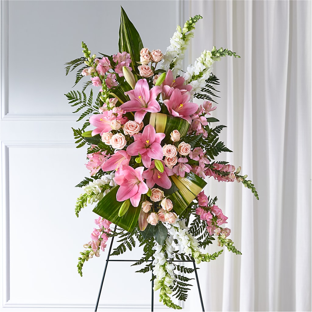 Elegant Embrace Standing Spray – Gibney-sims Flowers, Hannibal MO