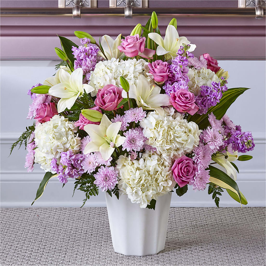 Heaven Sent Floor Basket – Gibney-sims Flowers, Hannibal MO