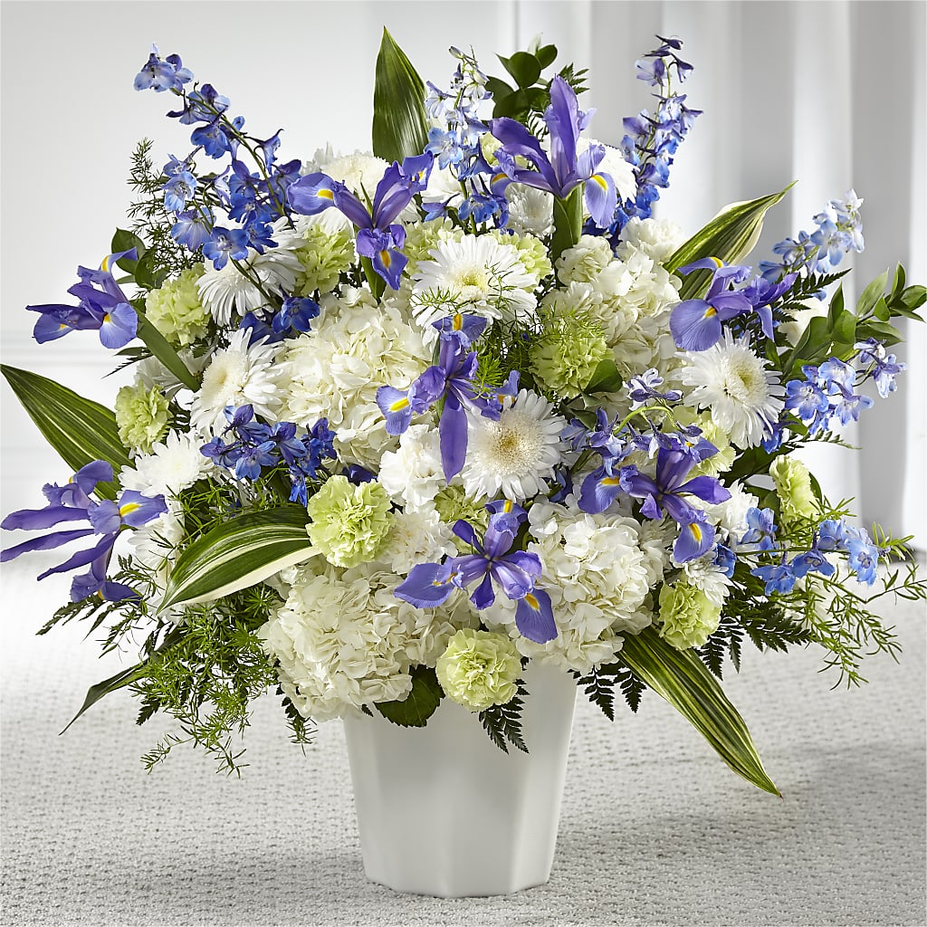 Soft Serenity Floor Basket – Gibney-sims Flowers, Hannibal MO