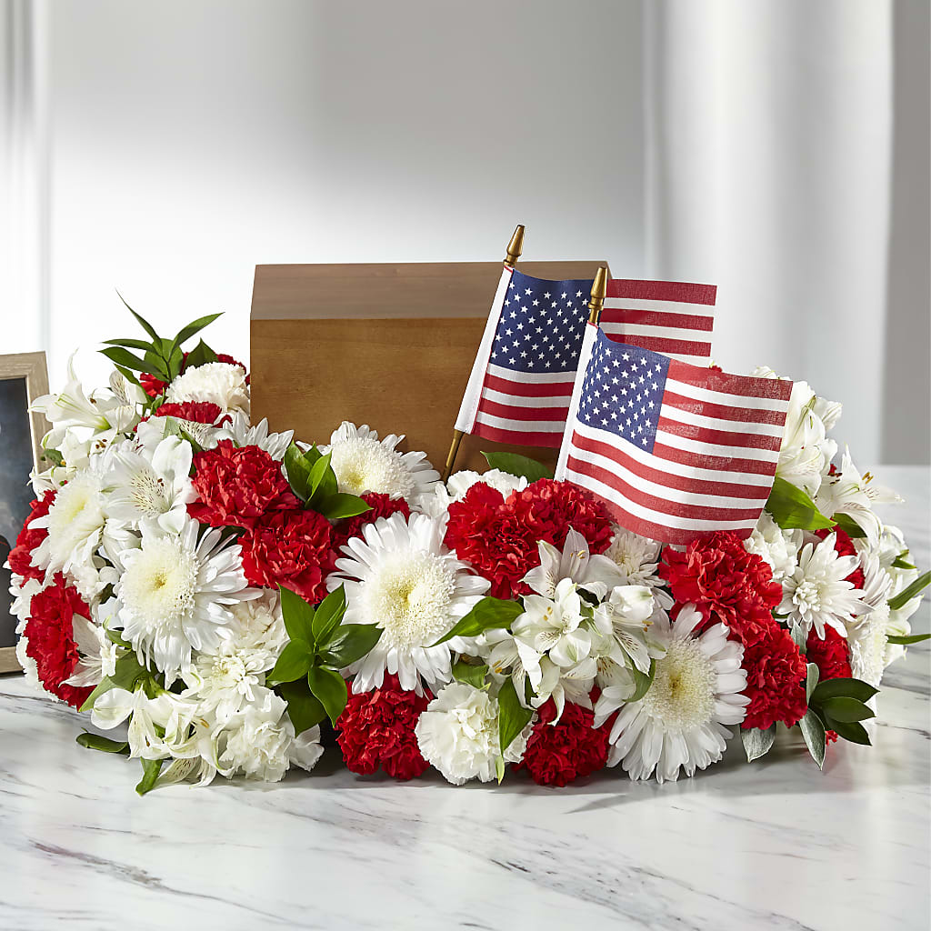 Spirit of Patriotism Cremation Adornment – Gibney-sims Flowers, Hannibal MO