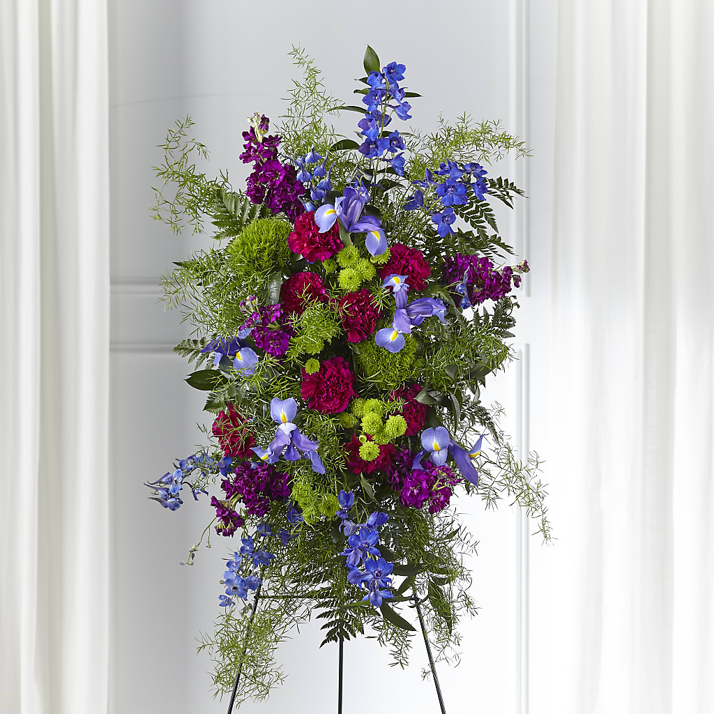 Heavenly Skies Standing Spray – Gibney-sims Flowers, Hannibal MO