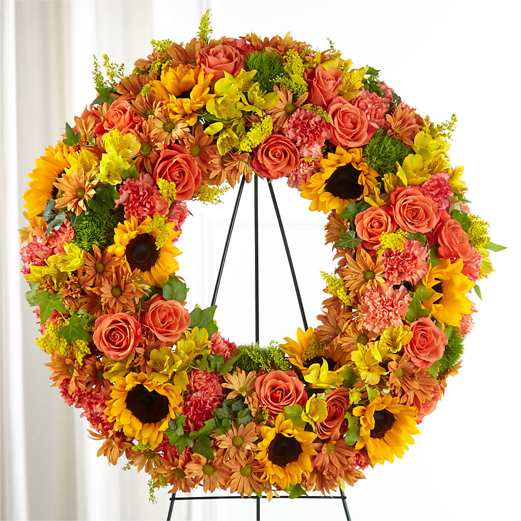Autumnal Memories Wreath (Standard) – Gibney-sims Flowers, Hannibal MO
