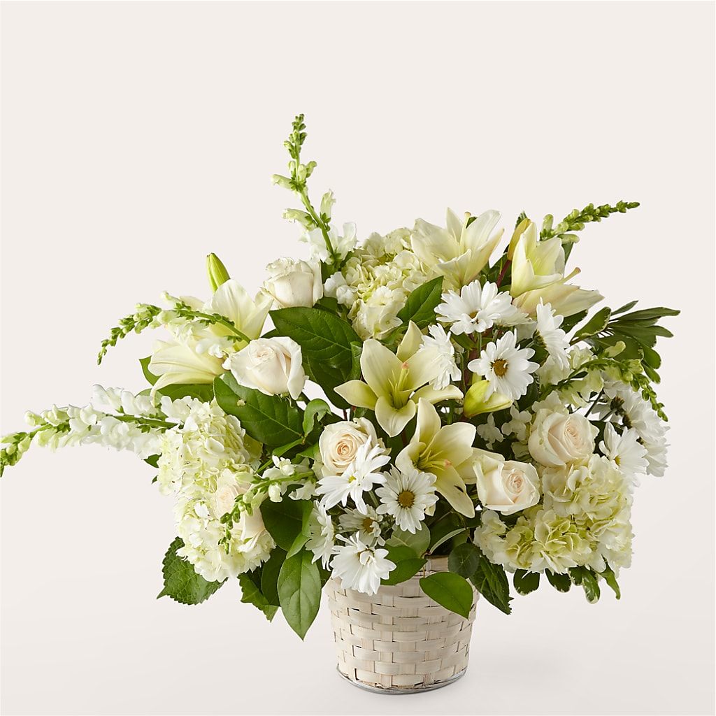 Ivory Elegance Floral Basket – Gibney-sims Flowers, Hannibal MO