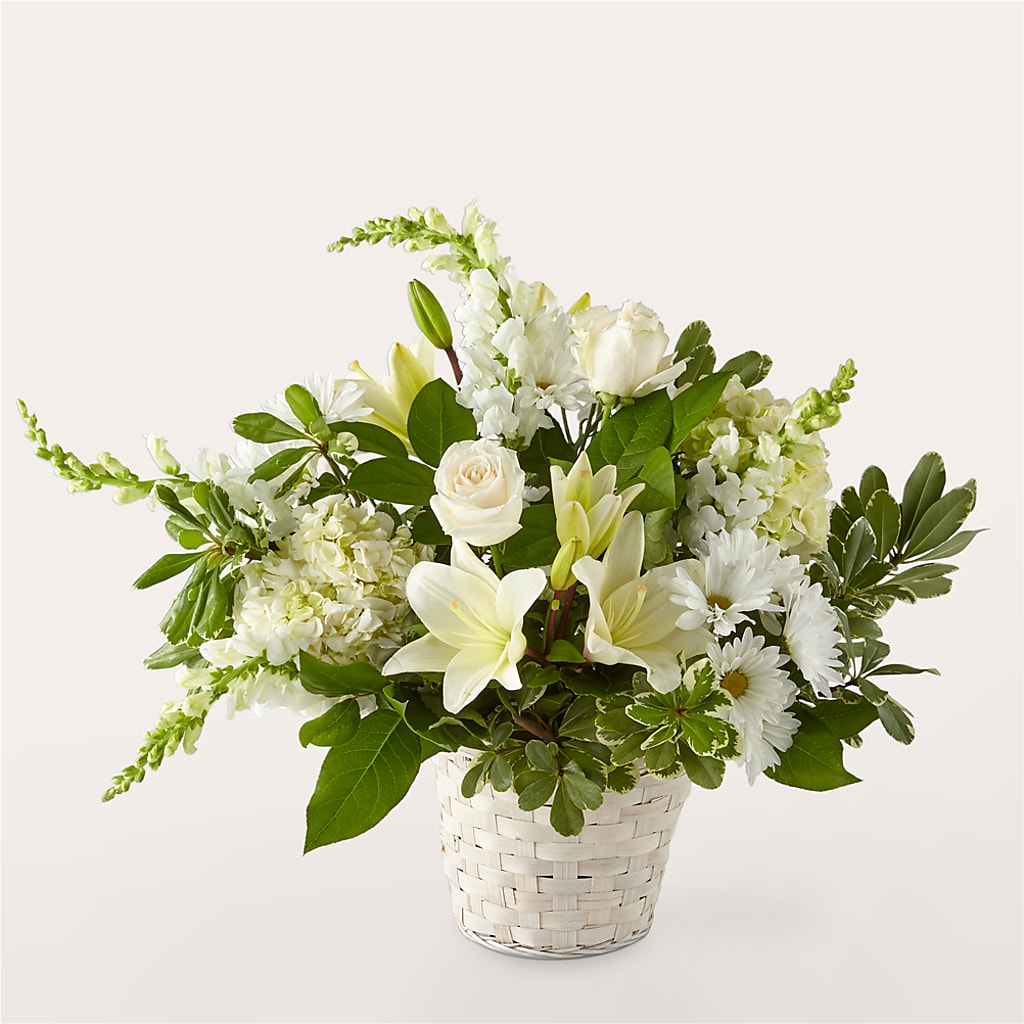 Ivory Elegance Floral Basket – Gibney-sims Flowers, Hannibal MO