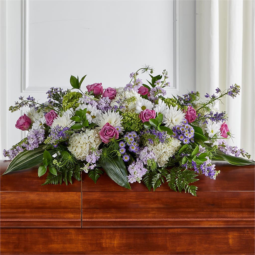 Meadows of Serenity Casket Spray – Gibney-sims Flowers, Hannibal MO