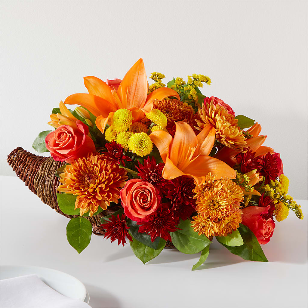 Bouquet of Blessings Cornucopia – Gibney-sims Flowers, Hannibal MO