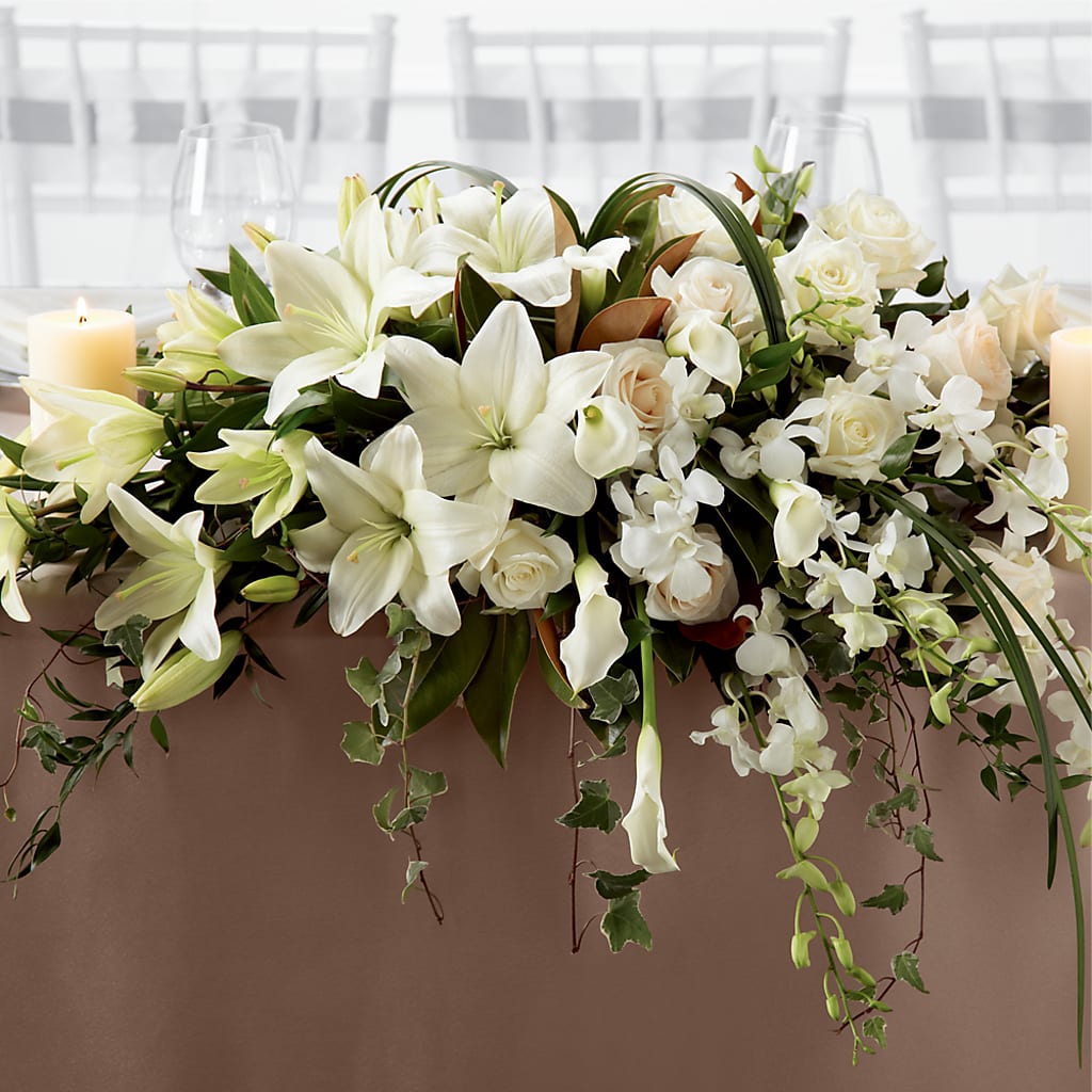 White Linen Arrangement – Gibney-sims Flowers, Hannibal MO