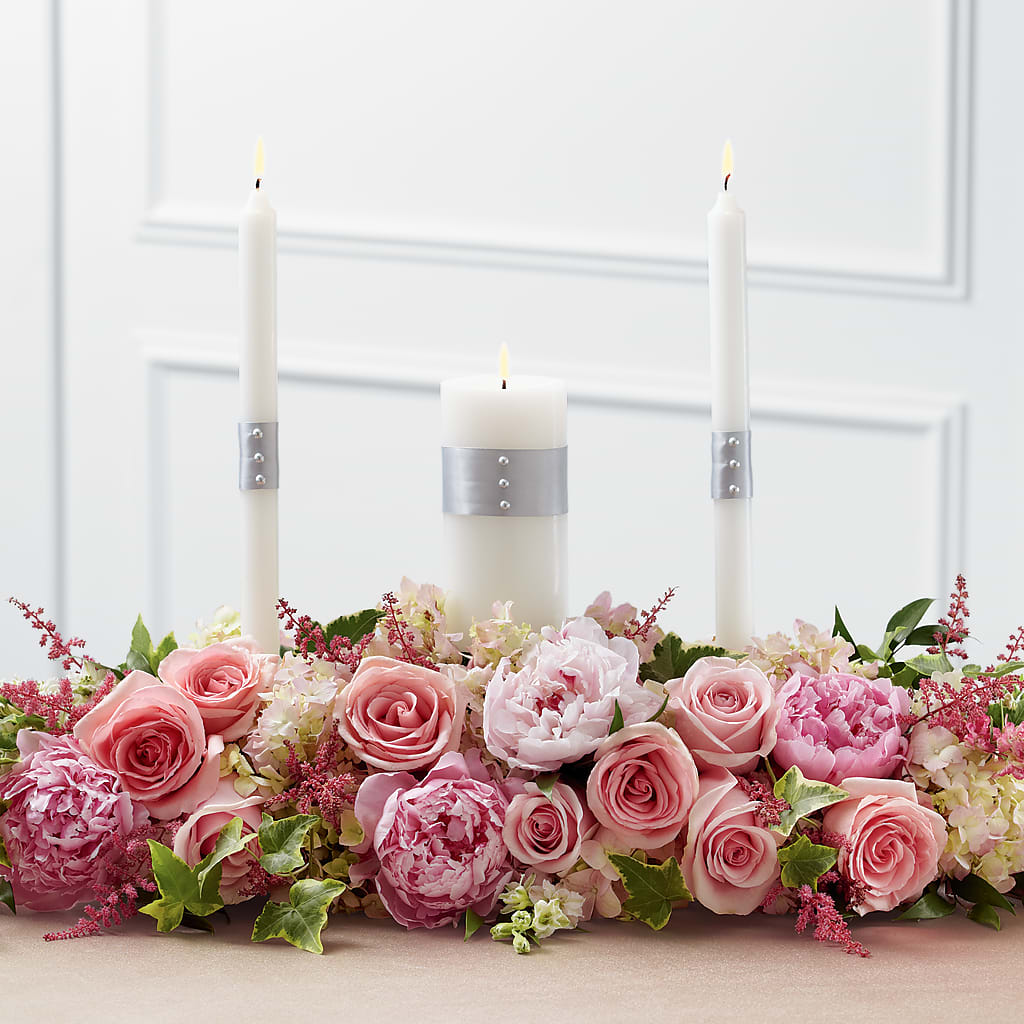 Worldwide Romance Unity Candle Arrangement – Gibney-sims Flowers, Hannibal MO