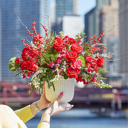 Big Red Bow Bouquet –  Gibney-sims Flowers, Hannibal MO