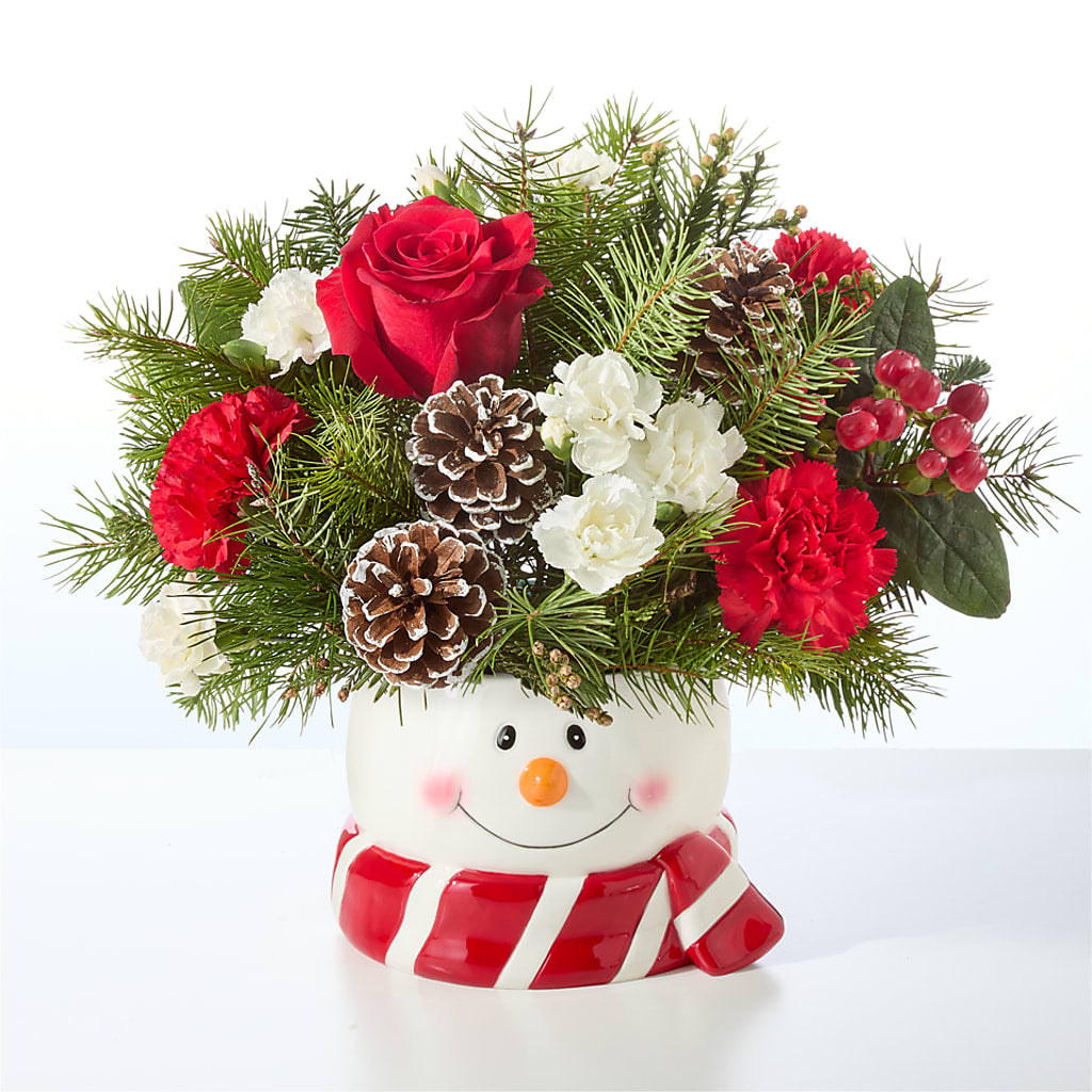 Jolly Snowman Bouquet –  Gibney-sims Flowers, Hannibal MO