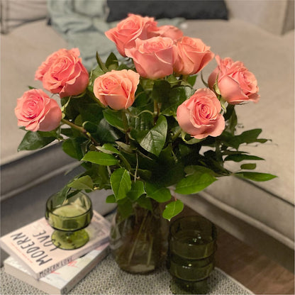 Long Stem Pink Rose Bouquet –  Gibney-sims Flowers, Hannibal MO