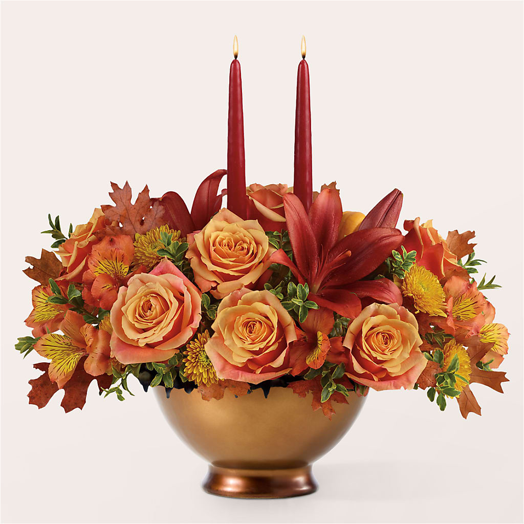 Harvest Table Centerpiece –  Gibney-sims Flowers, Hannibal MO