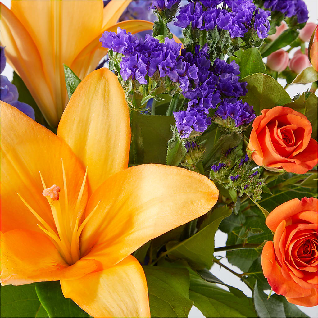 Radiant Citrus Bouquet –  Gibney-sims Flowers, Hannibal MO