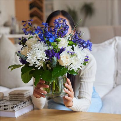 Cerulean Waves Bouquet –  Gibney-sims Flowers, Hannibal MO