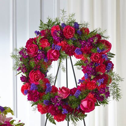Calming Colors Wreath –  Gibney-sims Flowers, Hannibal MO