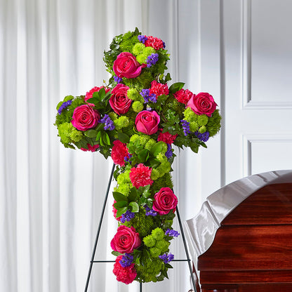 Tribute Rose Floral Cross –  Gibney-sims Flowers, Hannibal MO