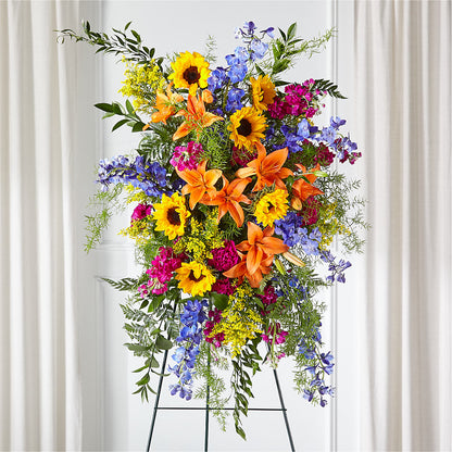 Sunlit Memories Standing Spray (Standard) –  Gibney-sims Flowers, Hannibal MO