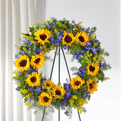 Bright Rays Wreath –  Gibney-sims Flowers, Hannibal MO