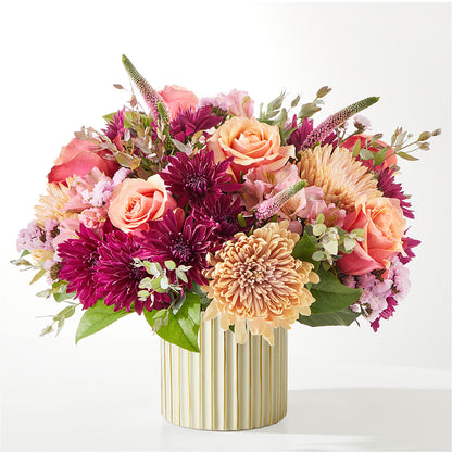 Berry Cobbler Bouquet with Ivory Vase –  Gibney-sims Flowers, Hannibal MO