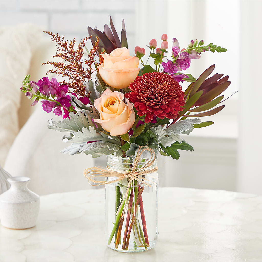 Moody Hues Bouquet –  Gibney-sims Flowers, Hannibal MO