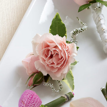 Pink Spray Rose Boutonniere –  Gibney-sims Flowers, Hannibal MO