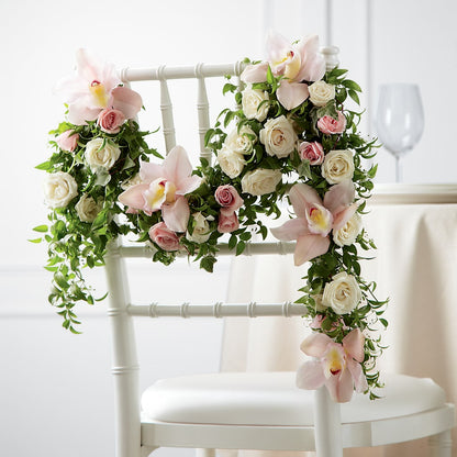Orchid Rose Chair Décor –  Gibney-sims Flowers, Hannibal MO